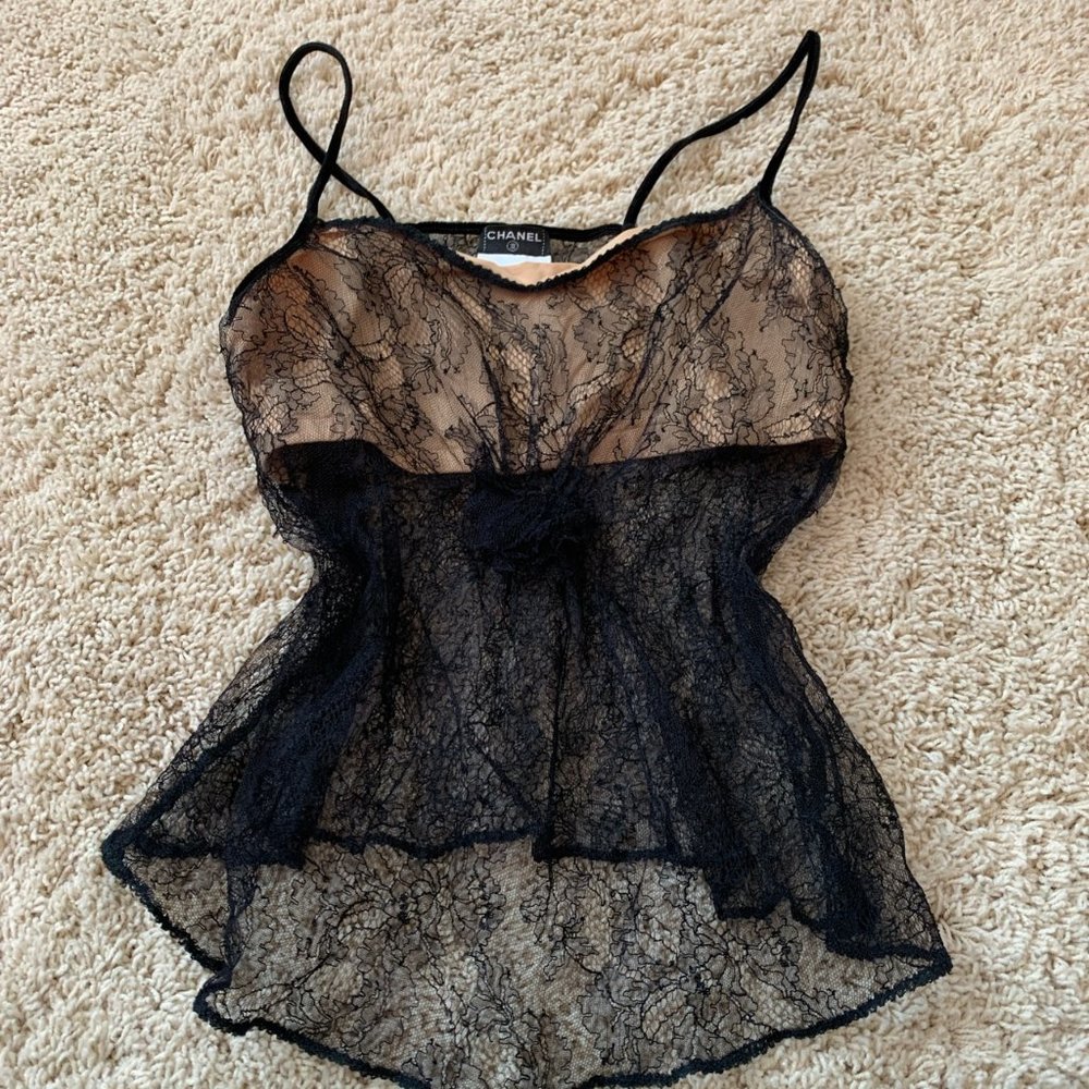 Amazing Vintage Authentic Chanel Lace Blouse